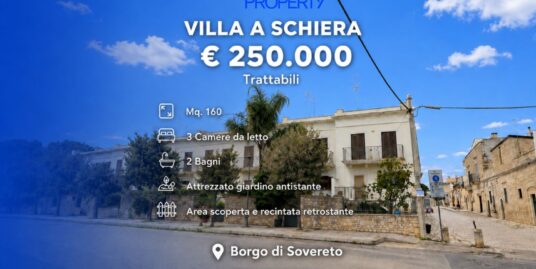 VENDE – VILLA A SCHIERA- BORGO DI SOVERETO